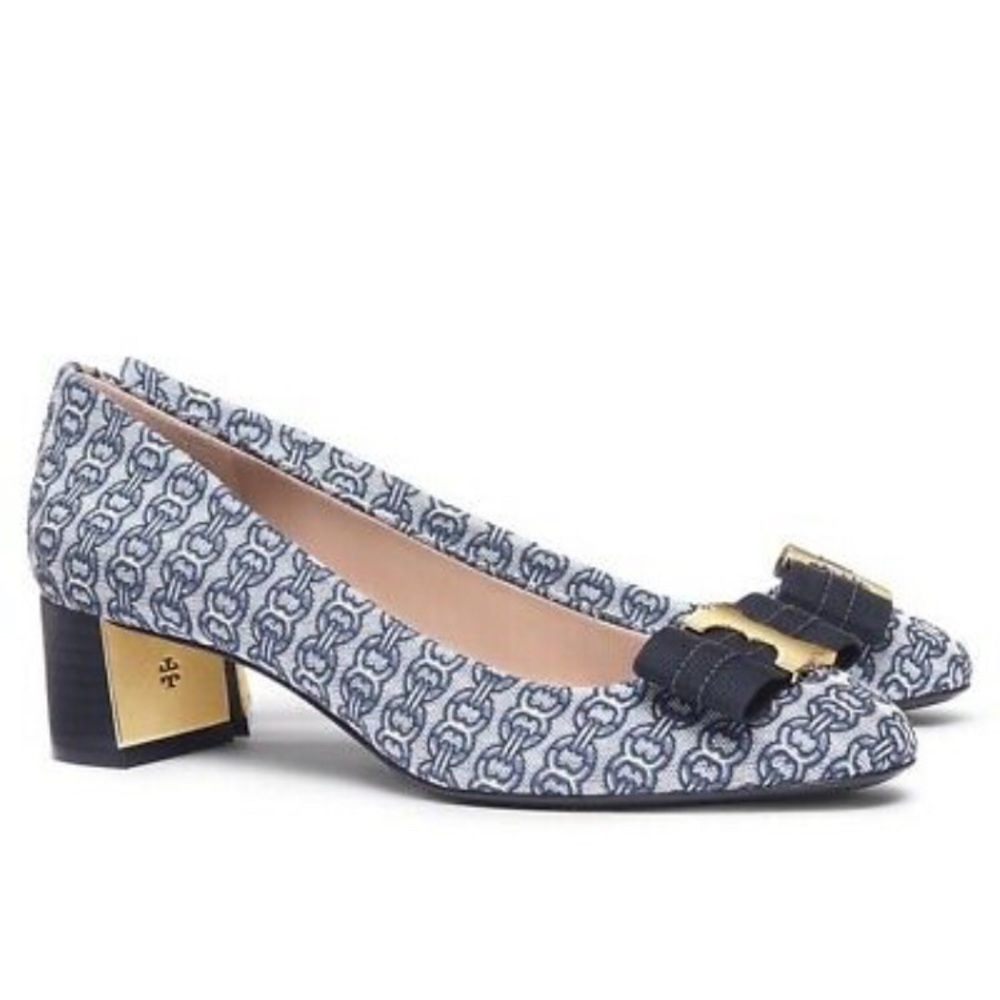 Tory Burch Women's Gemini Link Printed Bow Pumps